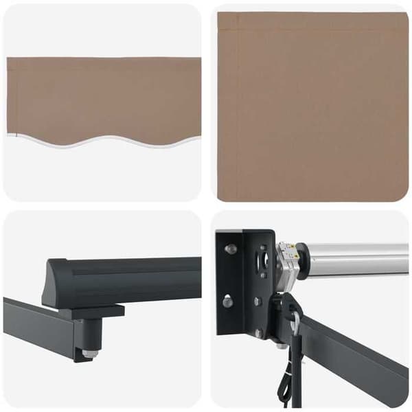 Utdragbart markis - EXKLUSIVT HUS - Elektrisk utdragbar markis - Taupe - 100% polyester - LED & väder sensor Mol