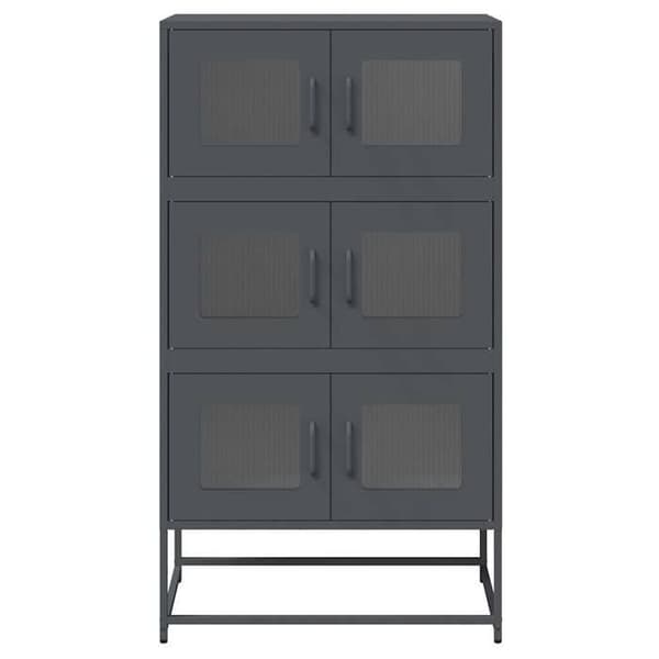 Maison Exclusive - Buffé hög antracit 68x39x123 cm stål