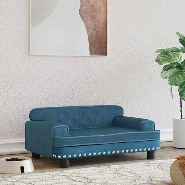 Maison Exclusive - Hundsäng blå 70x45x30 cm sammet Blå