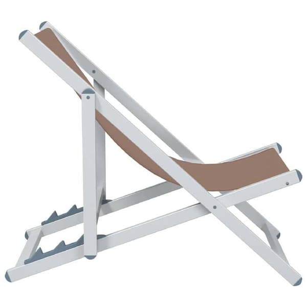 Maison Exclusive - Fällbara stolar 2 stycken, brun aluminium och textilene brun
