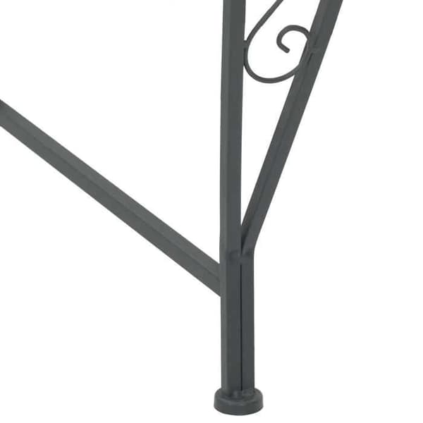 Maison Exclusive - Trädsoffa 8 -platser Ø 160 x 89 cm stål Grå Silver Rund