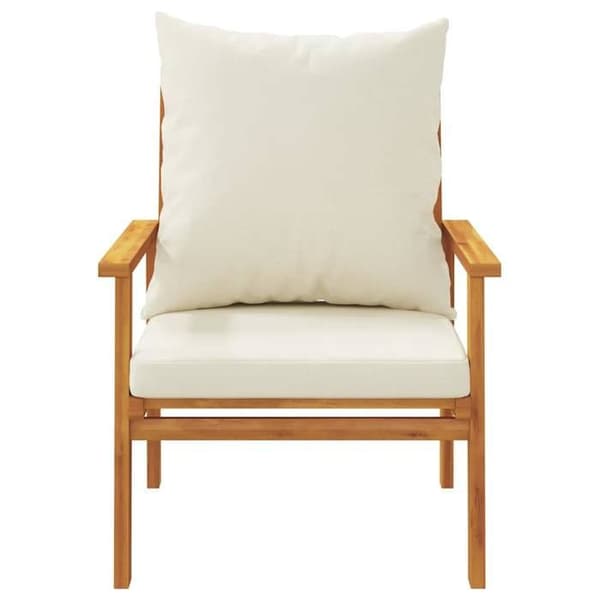 Maison Exclusive - Havegruppe med puder 5 stk Solid akacietræ