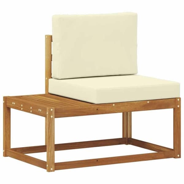 Maison Exclusive - Udendørs sofa i enden 2 Stykker Naturlig og Creme