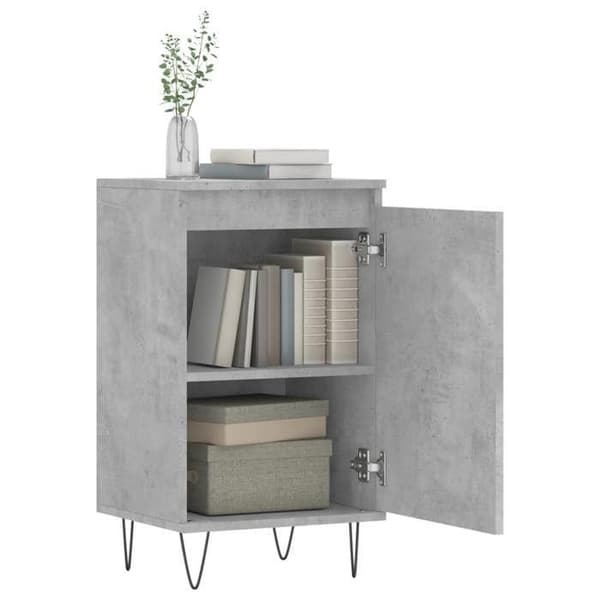 Maison Exclusive - Buffet 2 stk grå beton 40x35x70 cm ingeniørtræ