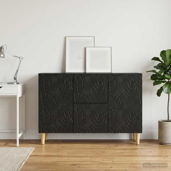 Maison Exclusive - Buffet Sort 89 x 34,5 x 60 cm Ingeniørtræ