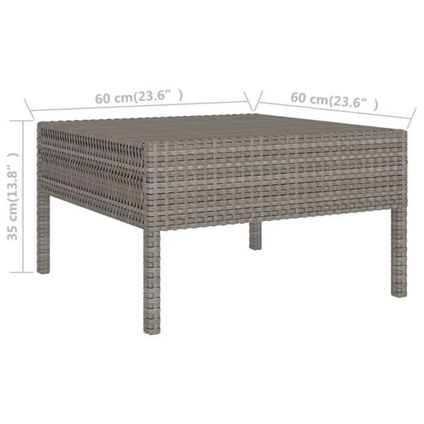 Maison Exclusive - Trädgårdsmöbler 6 delar med kuddar i grå flätad resin