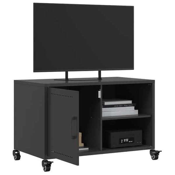 Maison Exclusive - Sort TV-møbel 68x39x43,5 cm stål Svart