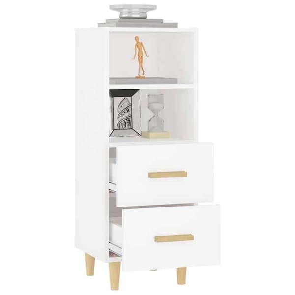 Maison Exclusive - Buffet Hvid 34,5x34x90 cm Ingeniørtræ