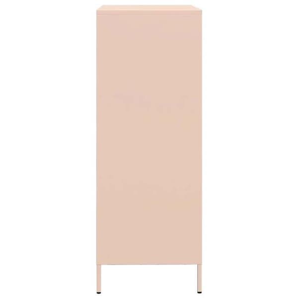 Maison Exclusive - Vaaleanpunainen buffet 68x39x101,5 cm terästä