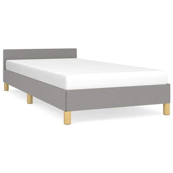 Maison Exclusive - Sengebund uden madras lys grå 100x200 cm stof