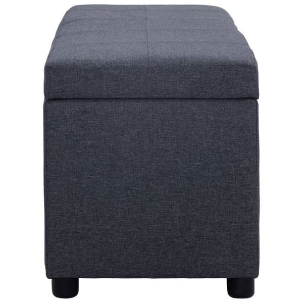 Maison Exclusive - Penkki säilytystilalla 116 cm Tummanharmaa Polyesteri Mörkgrå