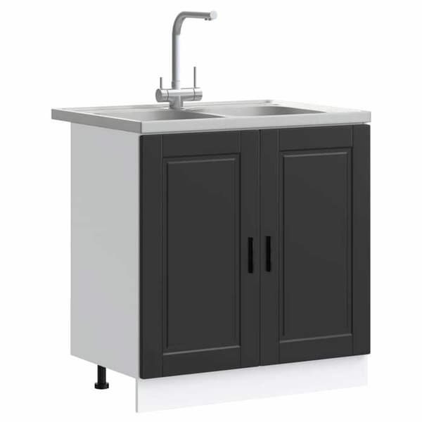 Maison Exclusive - Porto 2-delt underskabs møbel Sort 80 x 46 x 81,5 cm Svart