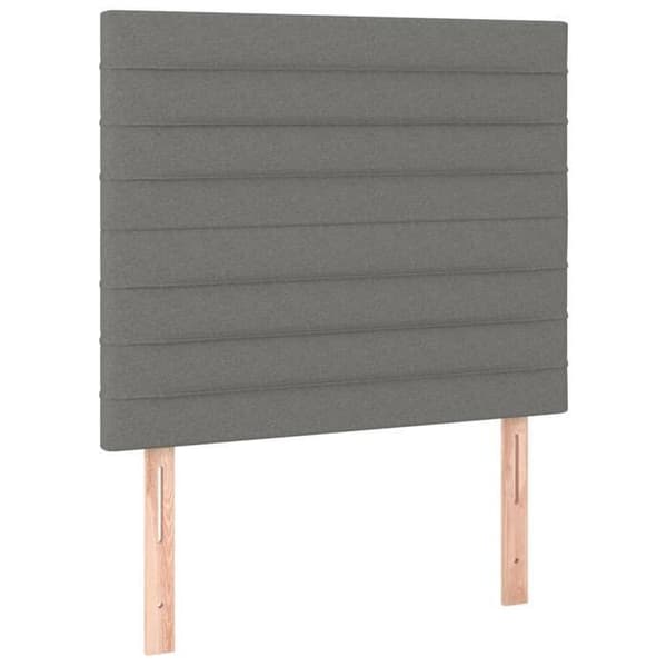 Maison Exclusive - LED-huvudgavel Mörkgrå 100x5x118/128 cm Tyg Mörkgrå