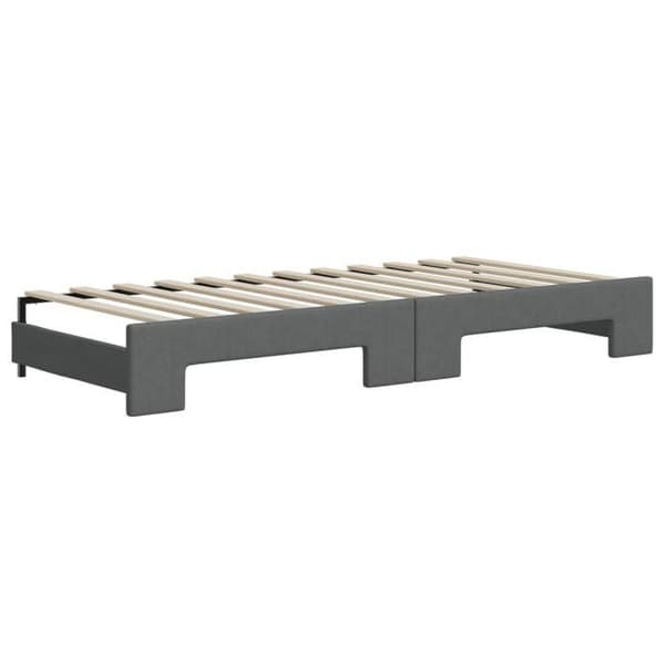 Maison Exclusive - Sovesofa med udtræk og skuffer i mørkegrå 90x200 cm stof