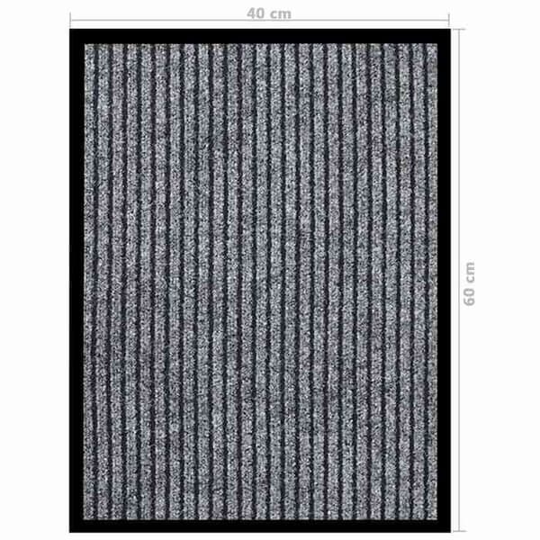Maison Exclusive - Raidallinen harmaa matto 40x60 cm