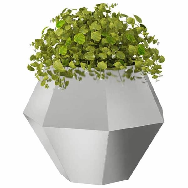 Maison Exclusive - Sølvfarvet Plantekasse 75 x 75 x 60 cm Rustfrit stål Silver