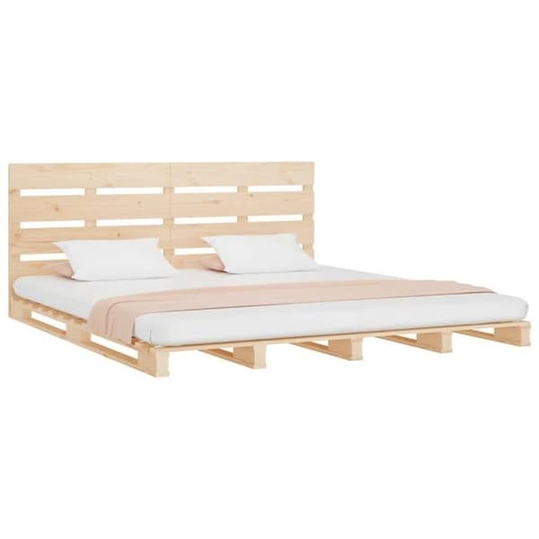 Sengestel - EKSKLUSIV HUS - 180x200 cm - Massiv fyr - Lamelseng - Brun Ej specificerat