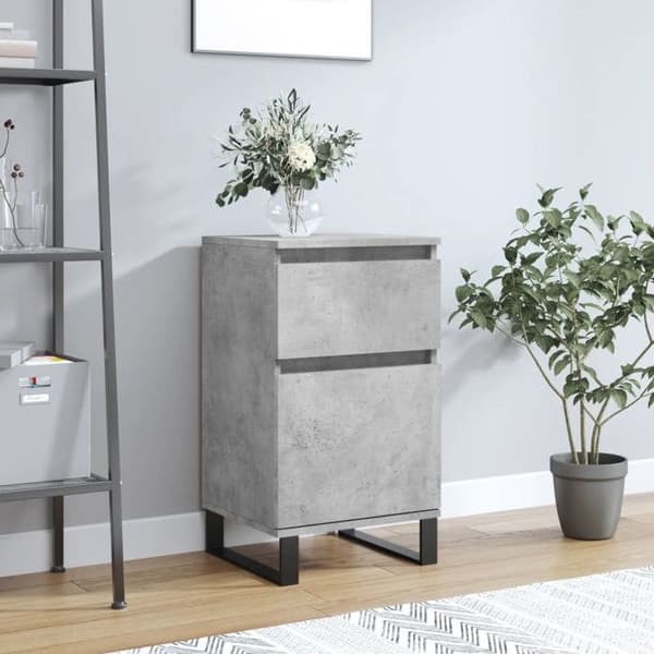 Maison Exclusive - Buffet grå beton 40x35x70 cm ingeniørtræ