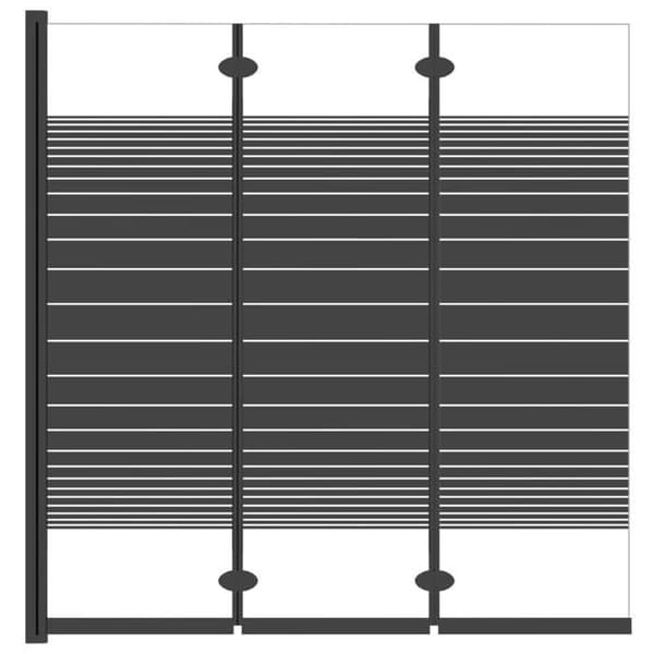 Maison Exclusive - Foldbar brusekabine 3 paneler 130x130 cm ESG Sort Svart (ram)