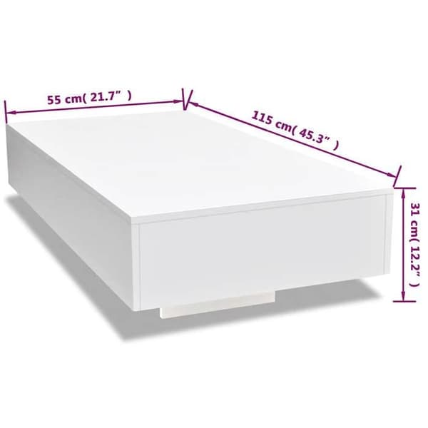 Maison Exclusive - Hvid blank sofabord Matt vit