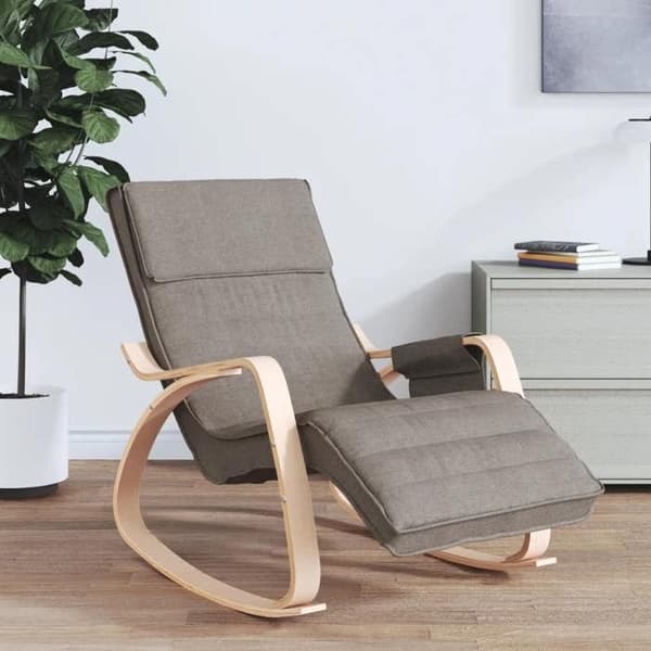 Maison Exclusive - Fåtölj med gungstol Taupe Tyg Mol