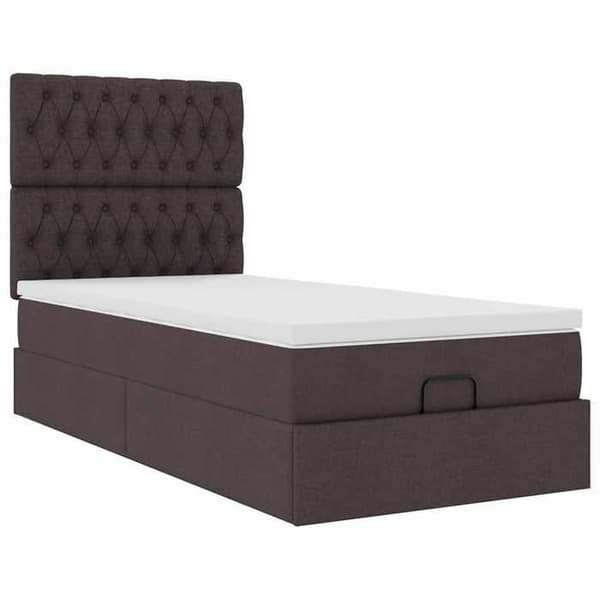 Sängsoffa - Maison Exclusive - Mörkbrun - 100 x 200 cm - Hydraulisk förvaring mörkbrun