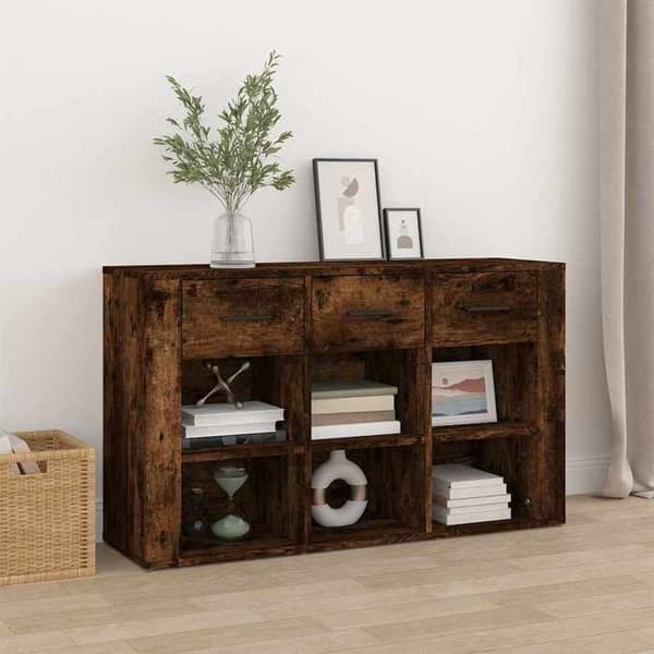 Maison Exclusive - Buffé Ek rökt 100x30x59,5 cm Ingenjörsträ