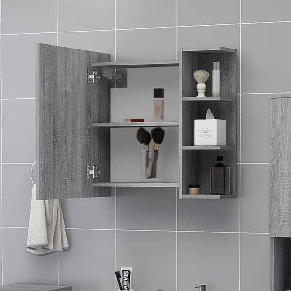 Maison Exclusive - Sonoma grå spejlskab til badeværelse 62,5x20,5x64 cm