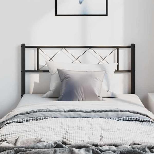 Maison Exclusive - Erstatnings hovedgærde metal sort 100 cm