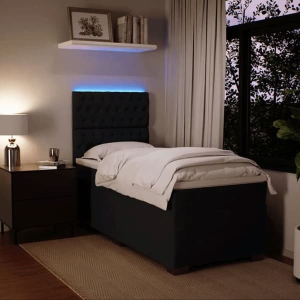 Maison Exclusive - Sänkyosa lammella ja musta patja 90x200 cm sametti