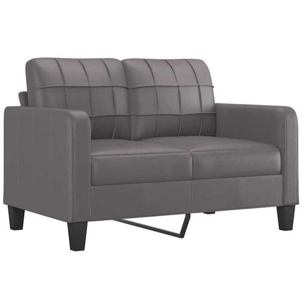 Maison Exclusive - 2-paikkainen harmaa sohva 120 cm keinonahkaa