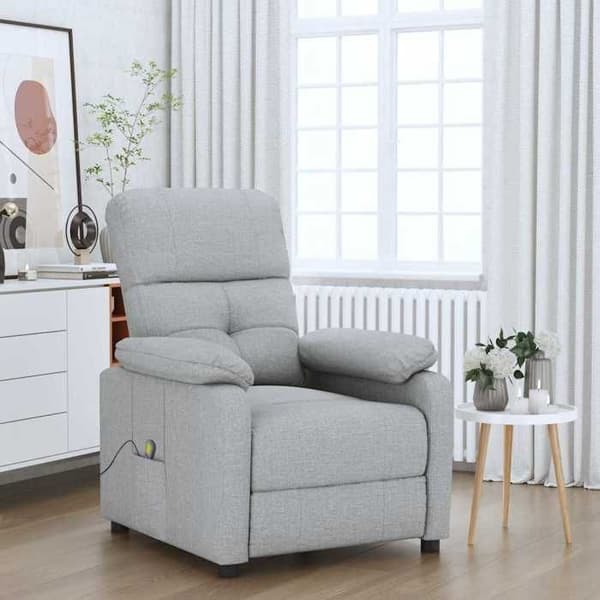 Maison Exclusive - Lys grå massage stol i stof