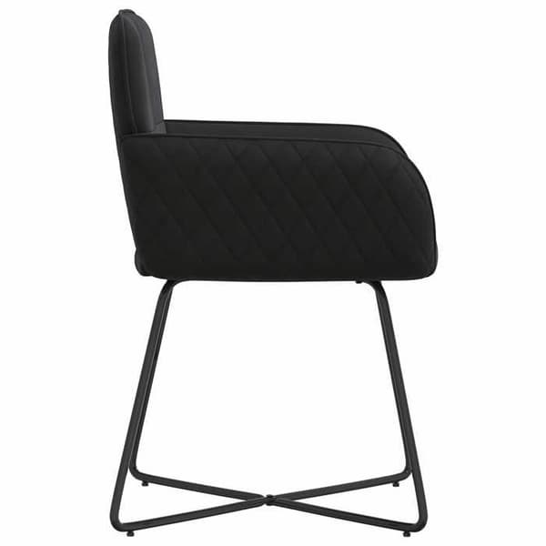 Maison Exclusive - Matstolar 4 st Sammet Svart 59 x 56,5 x 86 cm