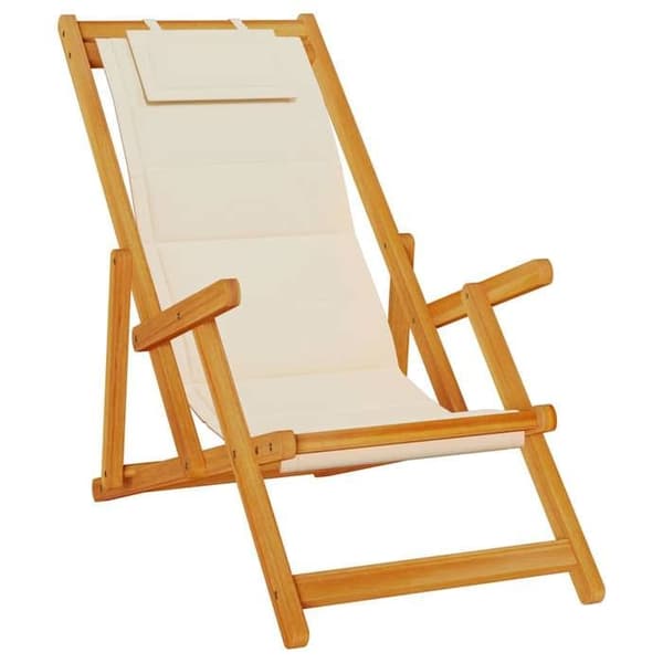Maison Exclusive - Strandstol 2 stk Brun Massiv Akacietræ brun
