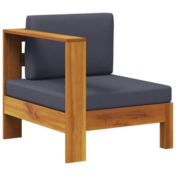 Maison Exclusive - Central sofa med 1 armlæn Mørkegrå Solid akacietræ