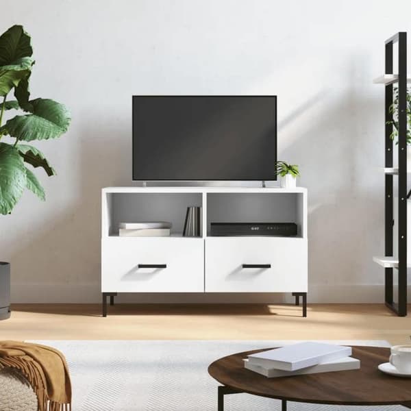 Maison Exclusive - TV-möbel Vit 80x36x50 cm Ingenjörsträ Vit