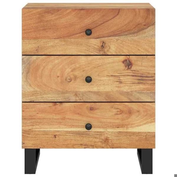 Maison Exclusive - Natbord 50x33x62cm Solid akacietræ og ingeniørtræ