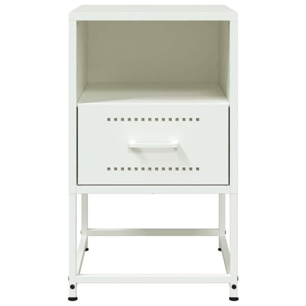 Maison Exclusive - Sängbord 2 st vit 36x39x60,5 cm stål