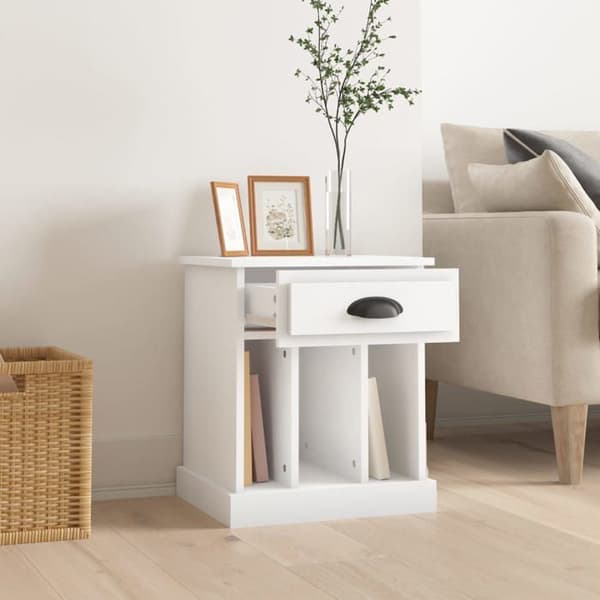 Maison Exclusive - Sängbord vit 43x36x50 cm Vit