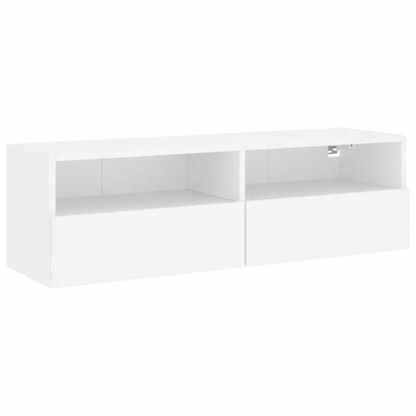 Maison Exclusive - Väggmonterad TV-möbel vit 100x30x30 cm ingenjörsträ Vit