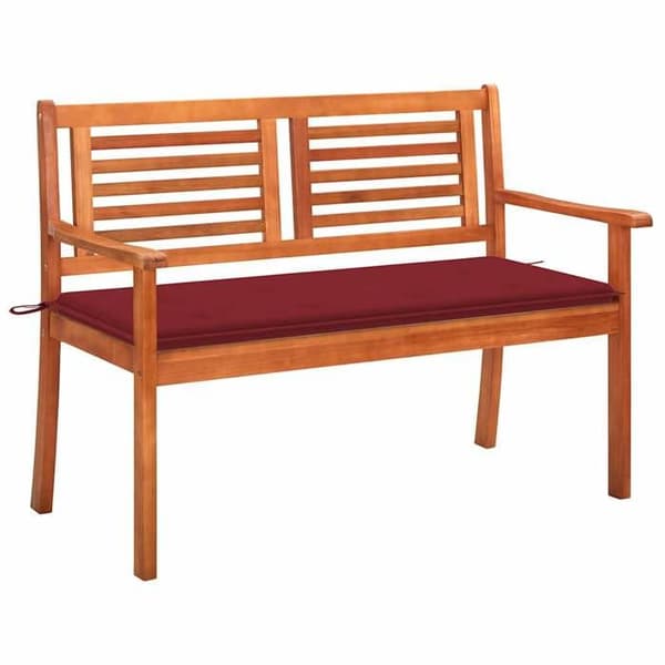 Maison Exclusive - 2 hengen puutarhapenkkki tyynyllä 120 cm eukalyptuspuusta