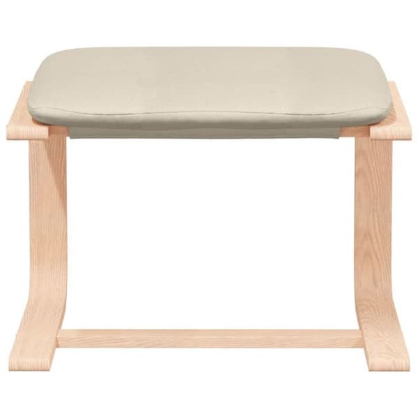 Maison Exclusive - Avkopplingsstol med fotstöd Creme Tyg