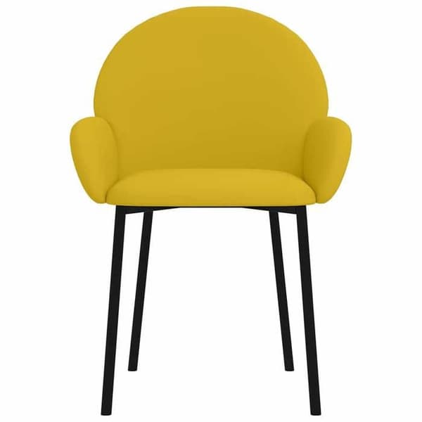 Maison Exclusive - Spisestole sæt af 2 Gul Velour Gul
