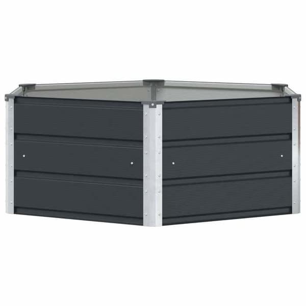 Maison Exclusive - Anthracite-kasvihuone 129 x 129 x 45 cm Teräs