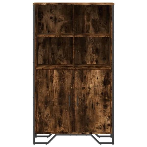 Maison Exclusive - Buffé hög rökig ek 79,5x35,5x137,5 cm ingenjörsträ