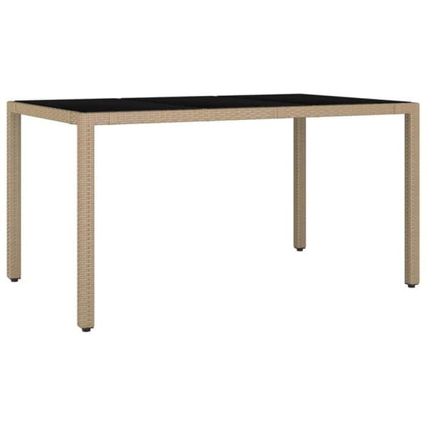 Maison Exclusive - Puutarhakalusteryhmä tyynyillä 5 kpl Beige polyrottinki