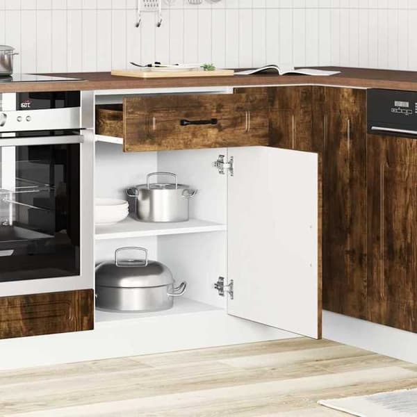Maison Exclusive - Kalmar köksskåp i rökig ek, ingenjörsträ