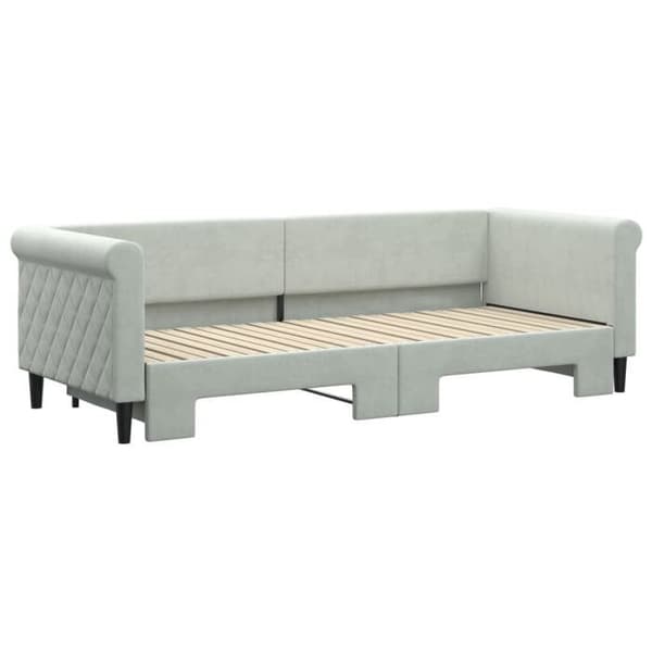 Maison Exclusive - Sovesofa med udtræk uden madras lys grå 80x200 cm