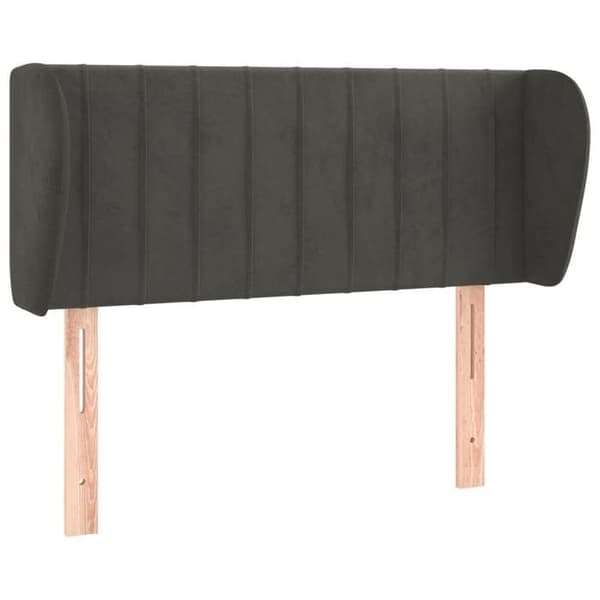 Maison Exclusive - Päätylevy korvilla Tummanharmaa 93x23x78/88 cm Sametti mörkgrå