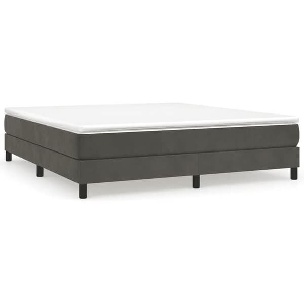 Maison Exclusive - Tummanharmaa jousipatja 180x200 cm samettia mörkgrå